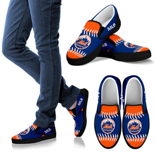 Custom New York Mets Slip-on Canvas Shoes