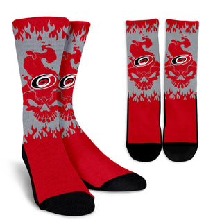 Carolina Hurricanes Colorful Skull Socks