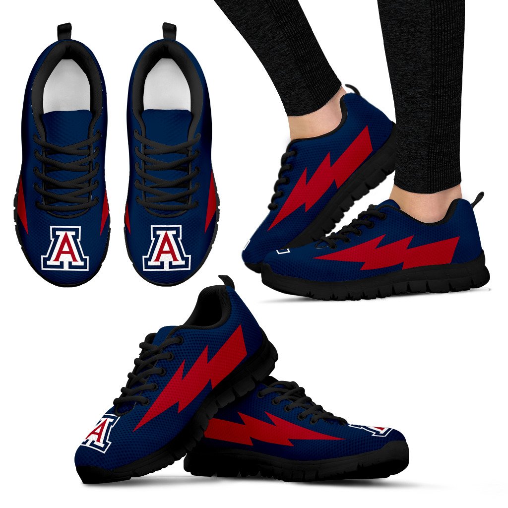 Lovely Style Arizona Wildcats Sneakers Thunder Lightning Amazing Logo