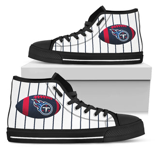 Straight Line With Deep Circle Tennessee Titans High Top Shoes