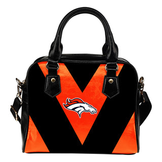 Triangle Double Separate Colour Denver Broncos Shoulder Handbags