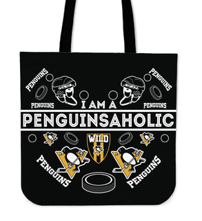 I Am A Penguinsaholic Pittsburgh Penguins Tote Bags
