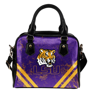 Couple Curves Light Good Logo LSU Tigers Shoulder Handbags