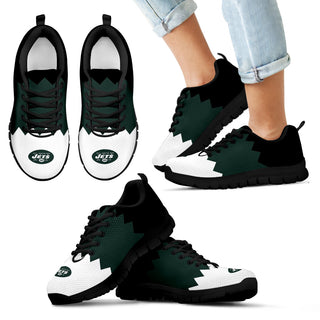 Incredible Line Zig Zag Disorder Beautiful New York Jets Sneakers