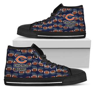 Wave Of Ball Chicago Bears High Top Shoes