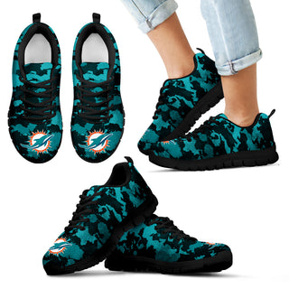 Arches Top Fabulous Camouflage Background Miami Dolphins Sneakers