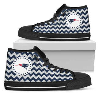 Chevron Broncos New England Patriots High Top Shoes