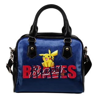 Pokemon Sit On Text Atlanta Braves Shoulder Handbags