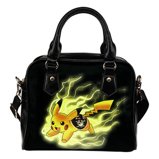 Pikachu Angry Moment Oakland Raiders Shoulder Handbags