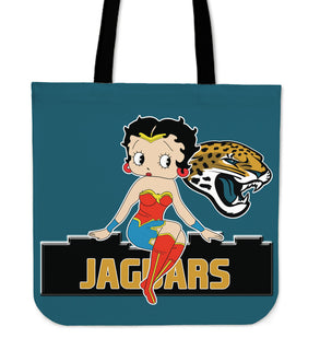 Wonder Betty Boop Jacksonville Jaguars Tote Bags