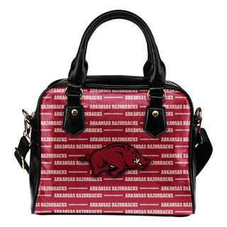 Nice Little Logo Arkansas Razorbacks Shoulder Handbags