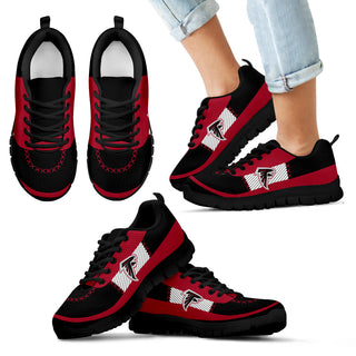 Cross Thread Seamless Beautiful Logo Atlanta Falcons Sneakers