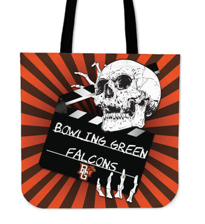 Clapper Film Skull Bowling Green Falcons Tote Bags