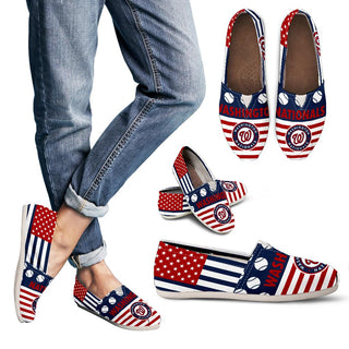 American Flag Washington Nationals Casual Shoes