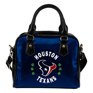 Central Beautiful Logo Circle Lucky Leaf Houston Texans Shoulder Handbags