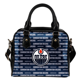 Nice Little Logo Edmonton Oilers Shoulder Handbags