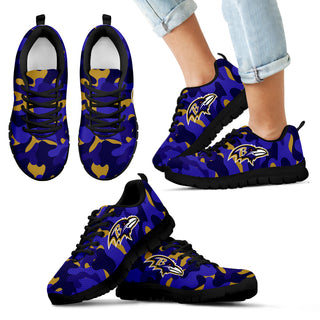 Military Background Energetic Baltimore Ravens Sneakers