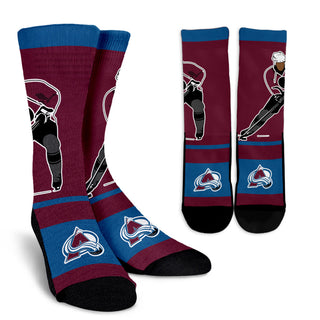 Talent Player Fast Cool Air Comfortable Colorado Avalanche Socks