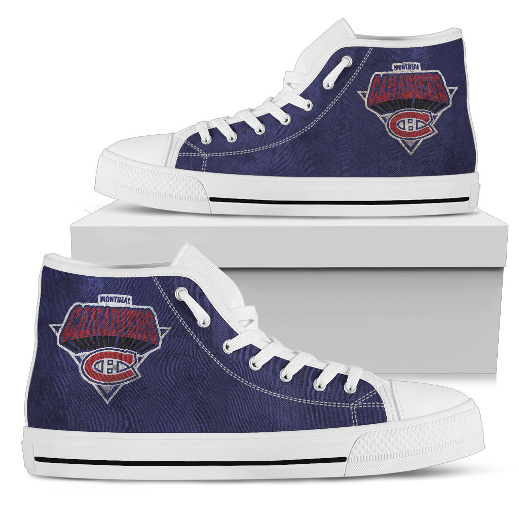 3D Simple Logo Montreal Canadiens High Top Shoes