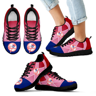New York Yankees Cancer Pink Ribbon Sneakers