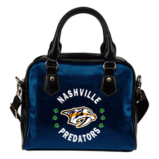 Central Beautiful Logo Circle Lucky Leaf Nashville Predators Shoulder Handbags