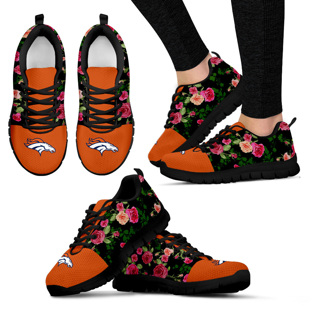 Vintage Floral Denver Broncos Sneakers