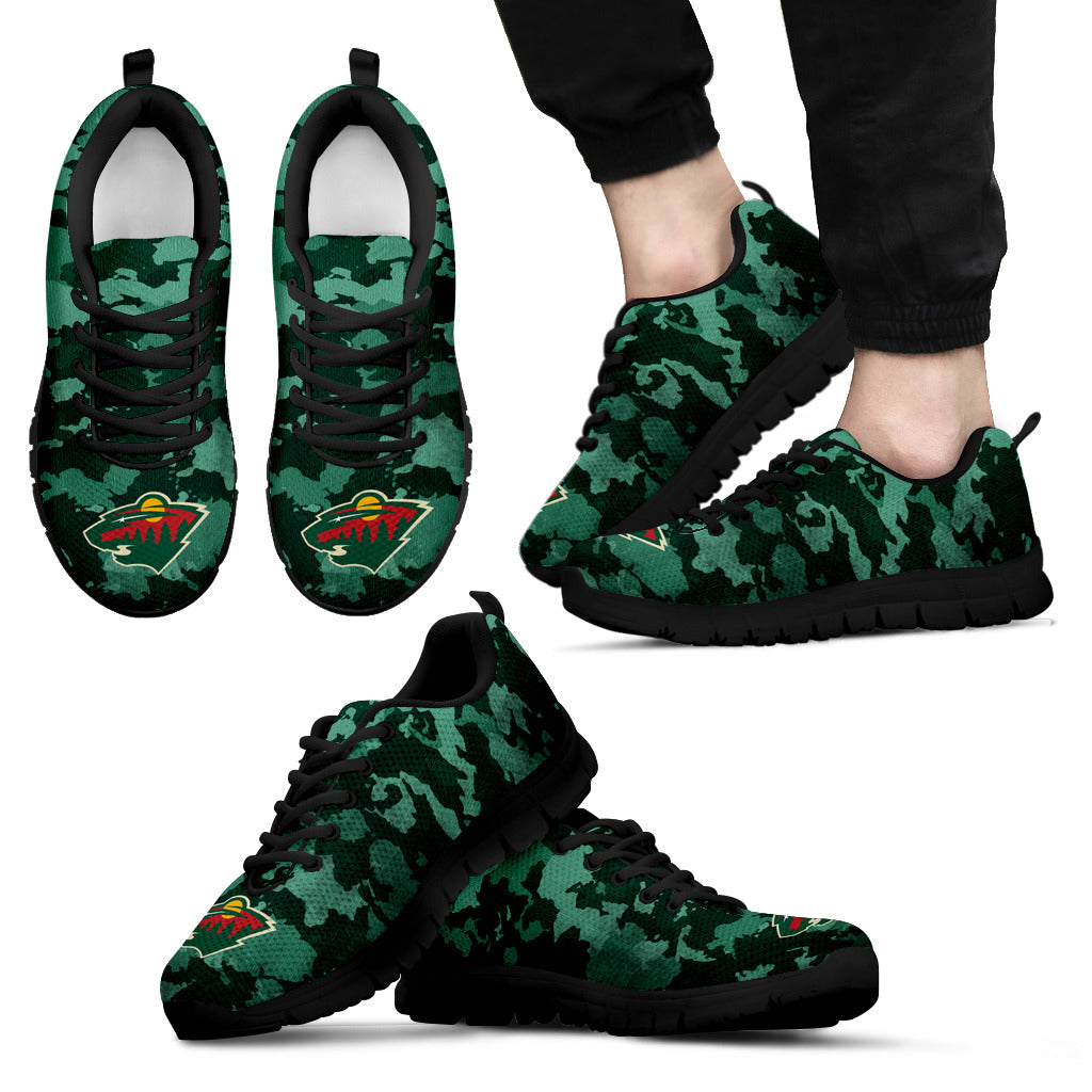 Arches Top Fabulous Camouflage Background Minnesota Wild Sneakers