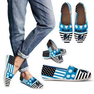 American Flag Miami Marlins Casual Shoes