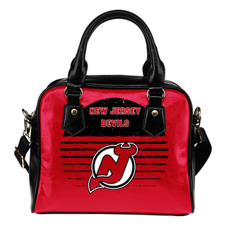 Back Fashion Round Charming New Jersey Devils Shoulder Handbags