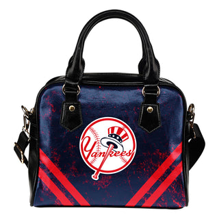 Couple Curves Light Good Logo New York Yankees Shoulder Handbags