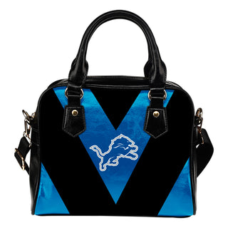Triangle Double Separate Colour Detroit Lions Shoulder Handbags
