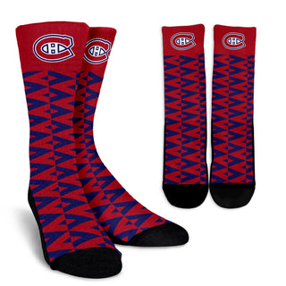 Chevron Lovely Kind Goodness Air Montreal Canadiens Crew Socks