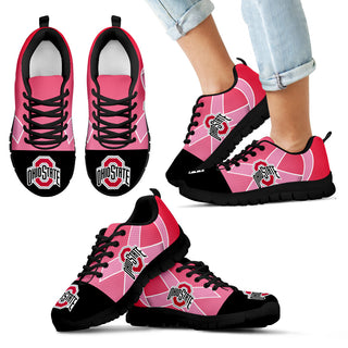 Ohio State Buckeyes Cancer Pink Ribbon Sneakers