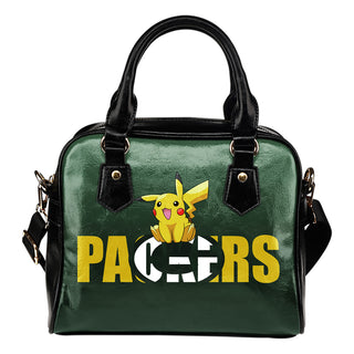 Pokemon Sit On Text Green Bay Packers Shoulder Handbags