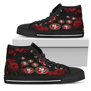 Lovely Rose Thorn Incredible San Francisco 49ers High Top Shoes