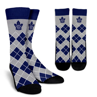 Gorgeous Toronto Maple Leafs Argyle Socks