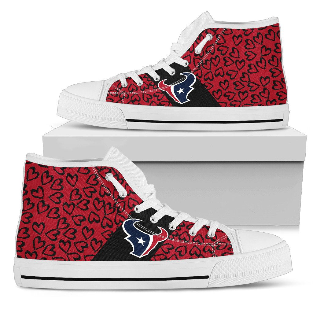Perfect Cross Color Absolutely Nice Houston Texans High Top Shoes