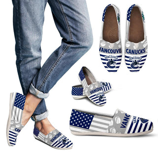 American Flag Vancouver Canucks Casual Shoes