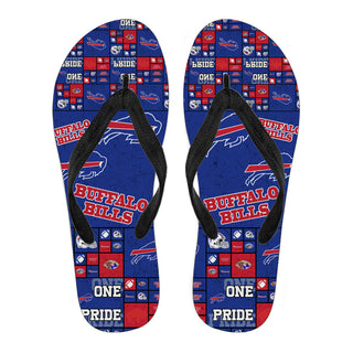 Pride Flag Buffalo Bills Flip Flops