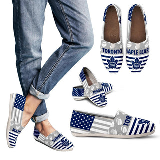 American Flag Toronto Maple Leafs Casual Shoes