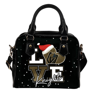 Love Word Christmas Sweet Vegas Golden Knights Shoulder Handbags