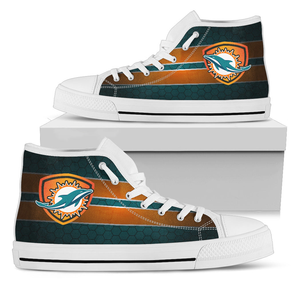 The Shield Miami Dolphins High Top Shoes