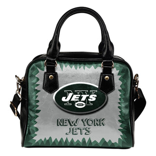 Jagged Saws Mouth Creepy New York Jets Shoulder Handbags