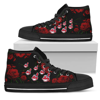 Lovely Rose Thorn Incredible Cleveland Indians High Top Shoes