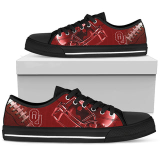 Artistic Scratch Of Oklahoma Sooners Low Top Shoes