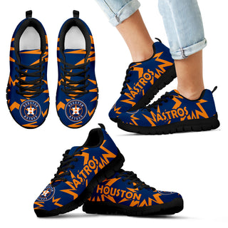 Zig Zag Circle Dizzy Excellent Nice Logo Houston Astros Sneakers