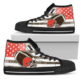 Flag Rugby Cleveland Browns High Top Shoes