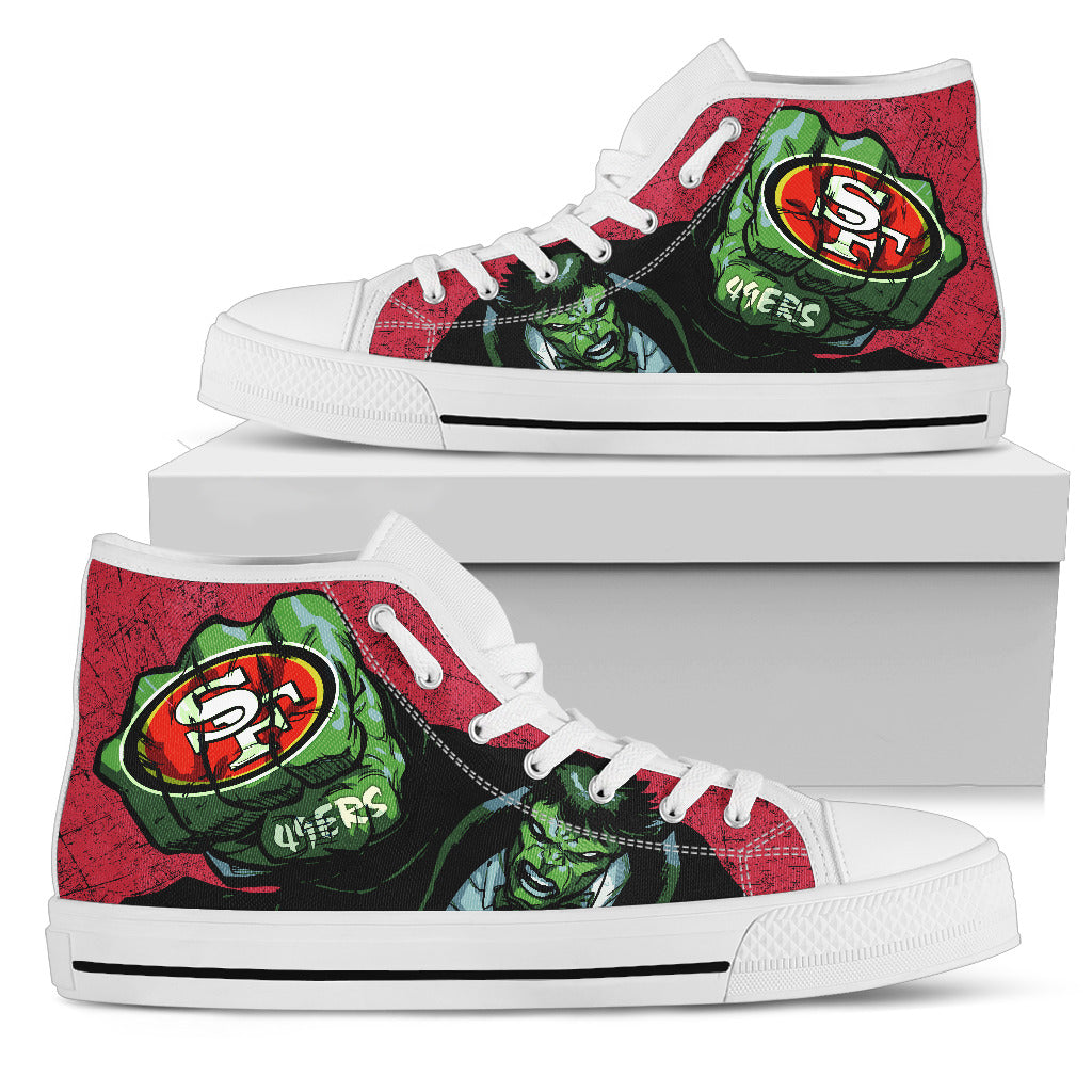 Hulk Punch San Francisco 49ers High Top Shoes – Best Funny Store