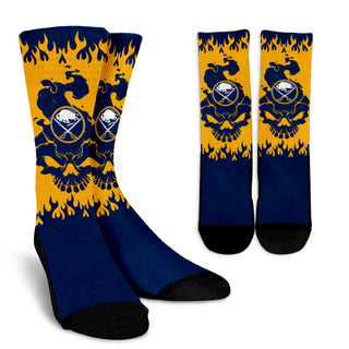 Buffalo Sabres Colorful Skull Socks