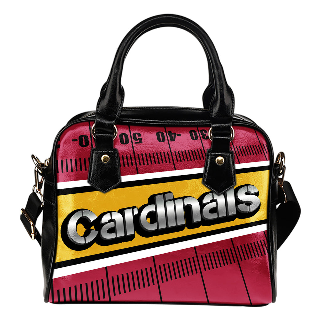 Arizona Cardinals Silver Name Colorful Shoulder Handbags